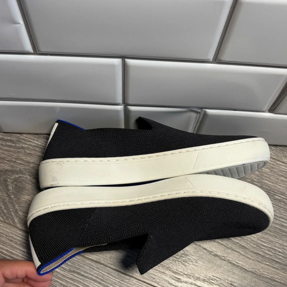 Rothy's‎ The Original Slip On Black Knit Sneakers Women's Size 5.5